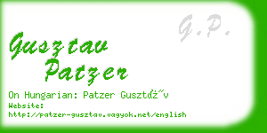 gusztav patzer business card